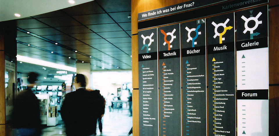 Fnac Deutschland – Orientierungssystem